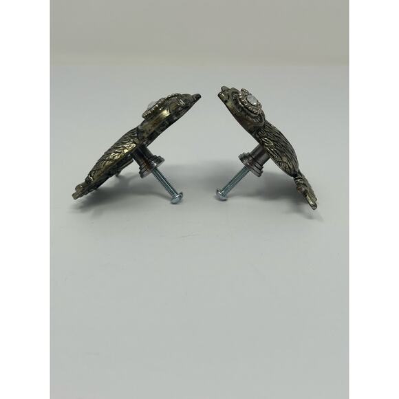 Lot of 2 Owl Metal Cabinet Knobs NWOT hardware incl. Owl Motif Owl decorating - Picture 3 of 6